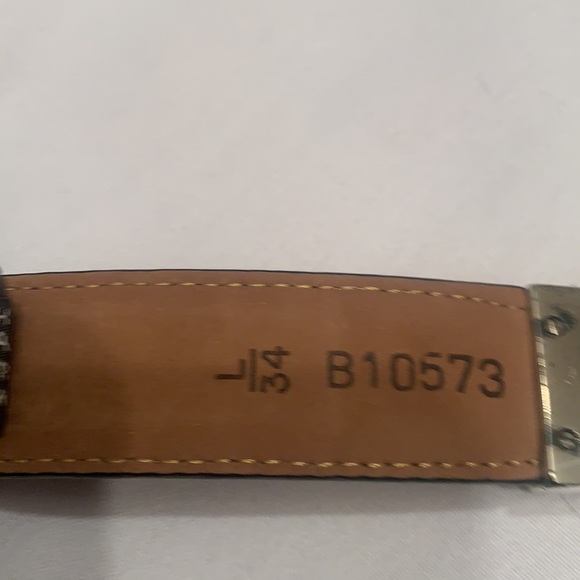 Brighton silver black belt with texture leather and adjustable fit. - Picture 7 of 7